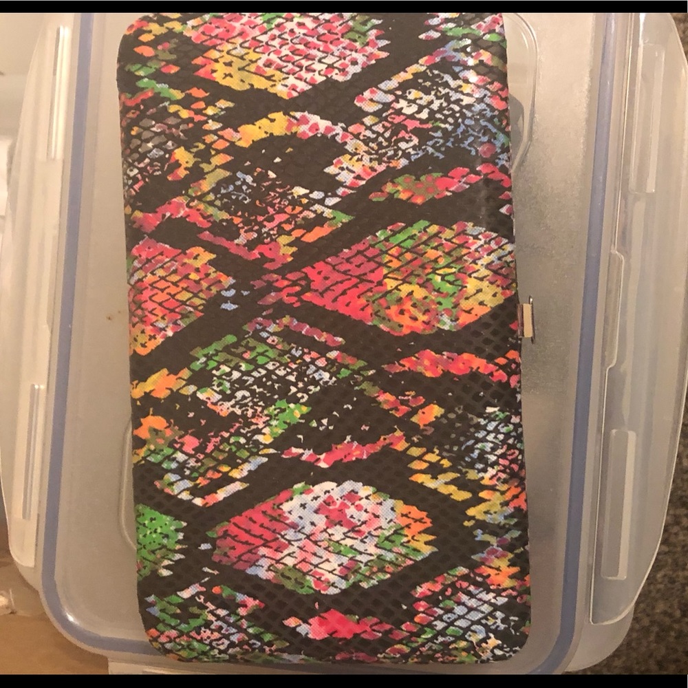 Colorful Snakeskin Clutch